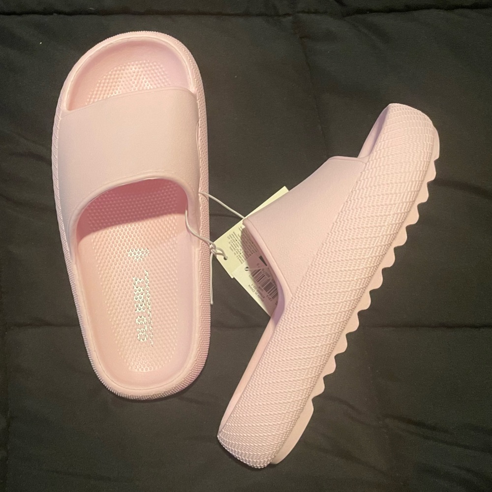 🆕 Old Navy Kids Gender-Neutral Slide Sandals Pink Size 12/13 Y - Picture 5 of 9